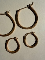 Solara Vermeil Hoops - Medium | Best Seller