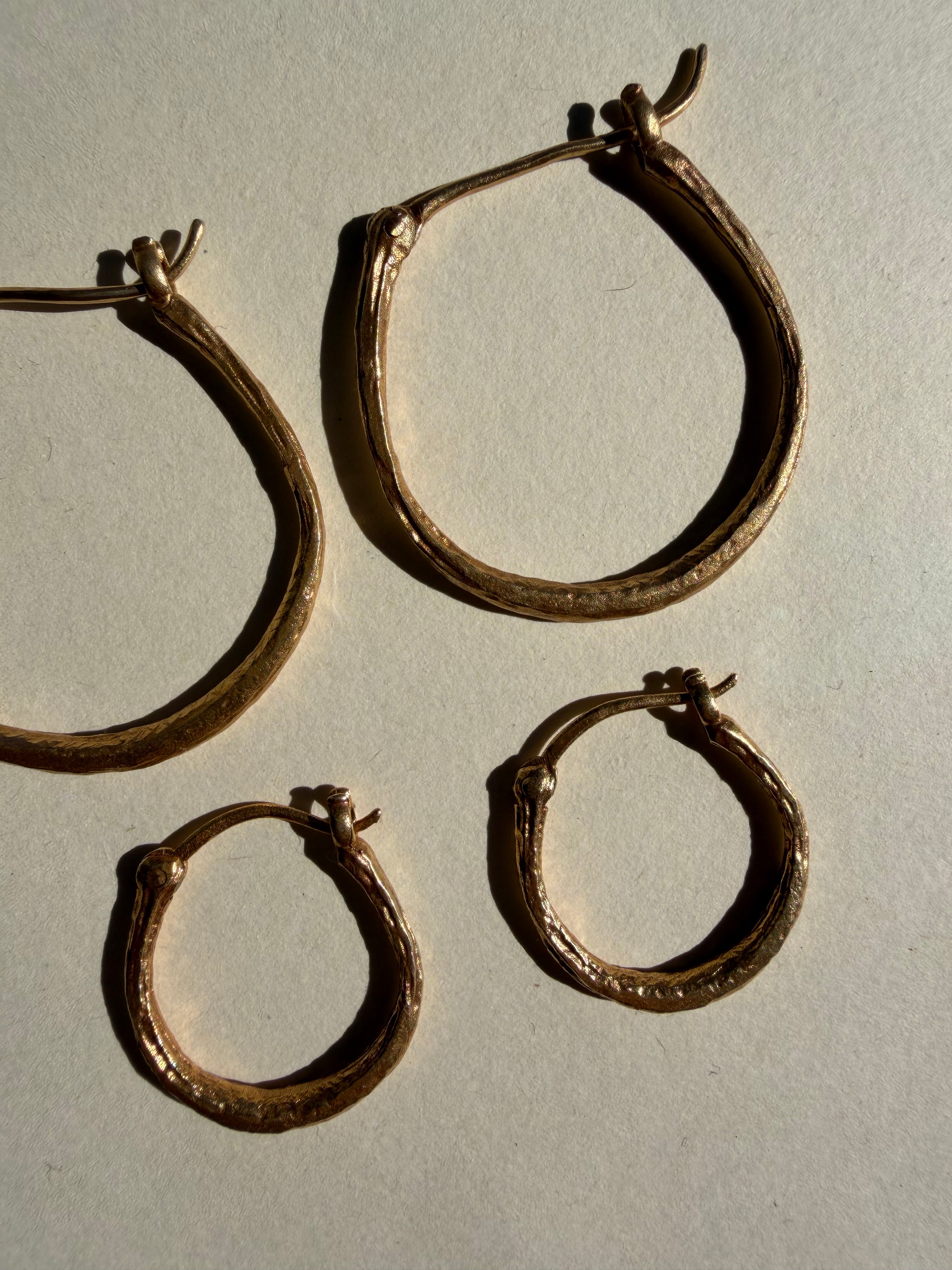 Solara Vermeil Hoops - Medium | Best Seller